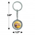 Graphics More Mike The Fighting Tiger Lsu Keychain Spinning Round Chrome Plated Metal