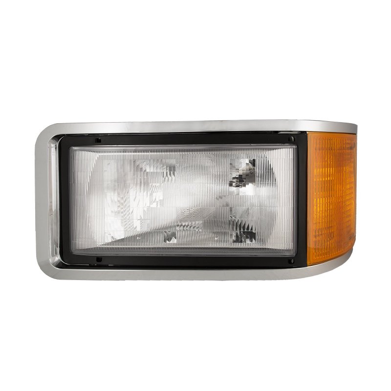 Left Driver Side Halogen Headlight For Newmar London Aire 2000 To 2003 Chrome Housing With Clear Lens And Bulbs Included