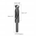 Uxcell Reduced Shank Drill Bit 22 5mm High Speed Steel Hss 9341 Black Oxide With 1 2 Inch Straight