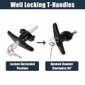 X Autohaux 2 Set Only Right Truck Cap Locking T-handles For Pickup Camper Shell Lock W Key Bolt Most Brand Of Caps Tops Blind