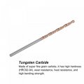Uxcell Twist Drill Bit 3mm Jobber Nanoscale Titanium Coated K35 Tungsten Carbide Straight Shank 80mm Length For Drilling