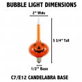 Novelty Lights 3 Halloween Pumpkin Bubble Light Replacement Pack Orange Liquid