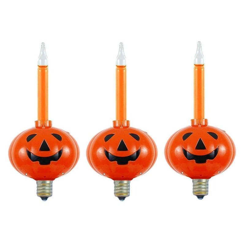 Novelty Lights 3 Halloween Pumpkin Bubble Light Replacement Pack Orange Liquid