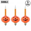 Novelty Lights 3 Halloween Pumpkin Bubble Light Replacement Pack Orange Liquid
