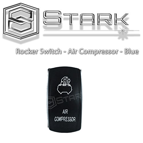 Stark Laser Etched Led Rocker Switch Dual Light 20a 12v On Off 5pin Blue Air Compressor Design