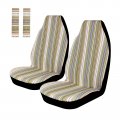 Copap Car Seat Covers Beige Baja Saddle Blanket Cover Woven Stripe Multi-color For Front 4pc Universal Fits Suv Truck With 