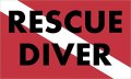 Stickertalk Rescue Diver Down Flag Vinyl Scuba Sticker 5 Inches By 3 