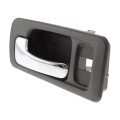 Interior Door Handle Pair For Honda Accord 1990 1991 1992 1993 Front Driver And Passenger Side Gray Bezel With Chrome Lever 