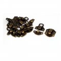 Wood Box Chest 29mmx27mmx6mm Latch Hasp Lock Hook Hinge Bronze Tone 10pcs 
