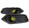 Bumper Driving Fog Lights Lamps W Bezels Switch Harness Kit Yellow For 2019-2021 Honda Hr-v Hrv 