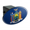 New York State Flag Oval Tow Trailer Hitch Cover Plug Insert