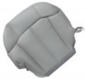 Secosautoparts Passenger Side Bottom Replacement Leather Seat Cover Gray Compatible With Chevy Silverado 1500 2500 3500 Tahoe