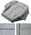 Secosautoparts Passenger Side Bottom Replacement Leather Seat Cover Gray Compatible With Chevy Silverado 1500 2500 3500 Tahoe