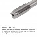 Uxcell M9 X 1 25 Straight Flute Thread Tap And 7 8mm Twist Drill Bit Set Metric M35 Cobalt High Speed Steel Machine Threading
