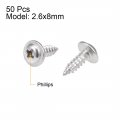 Uxcell 2 6x8mm Self Tapping Screws Phillips Pan Head With Washer Screw 304 Stainless Steel Fasteners Bolts 50pcs