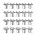 50pcs Brazier Head Rivets M5 X 6mm Aluminum Solid Dome Boat Fasteners For Ships Aircraft Machinery Joining And Repair Silver 