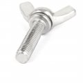 Uxcell M5 X 20mm 0 8mm Pitch 304 Stainless Steel Tone Wing Bolt Butterfly Screw Silver 5pcs
