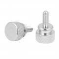 Uxcella Computer Pc Case M4x10mm Shoulder Type Knurled Thumb Screw Silver Tone 10pcs