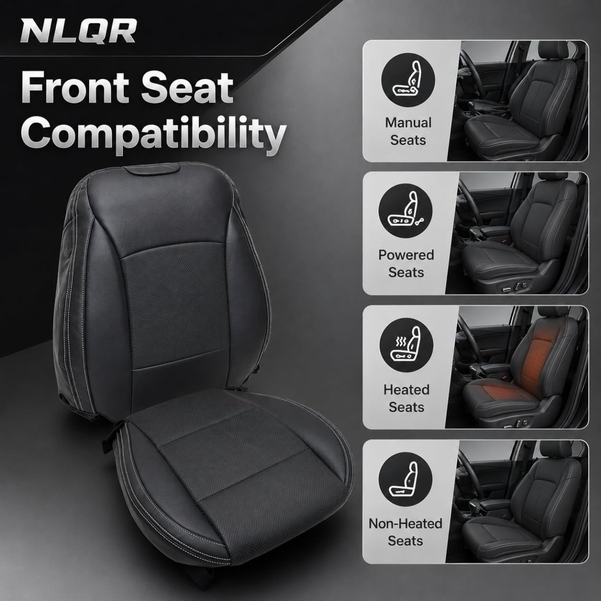 Front Driver Side Bottom And Top Lean Back Perforated Microfiber Leather Replacement Seat Covers For Subaru Outback Legacy 2015