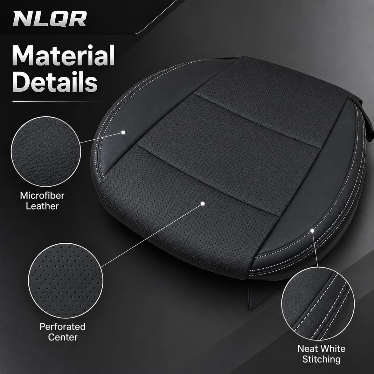 Front Driver Side Bottom And Top Lean Back Perforated Microfiber Leather Replacement Seat Covers For Subaru Outback Legacy 2015