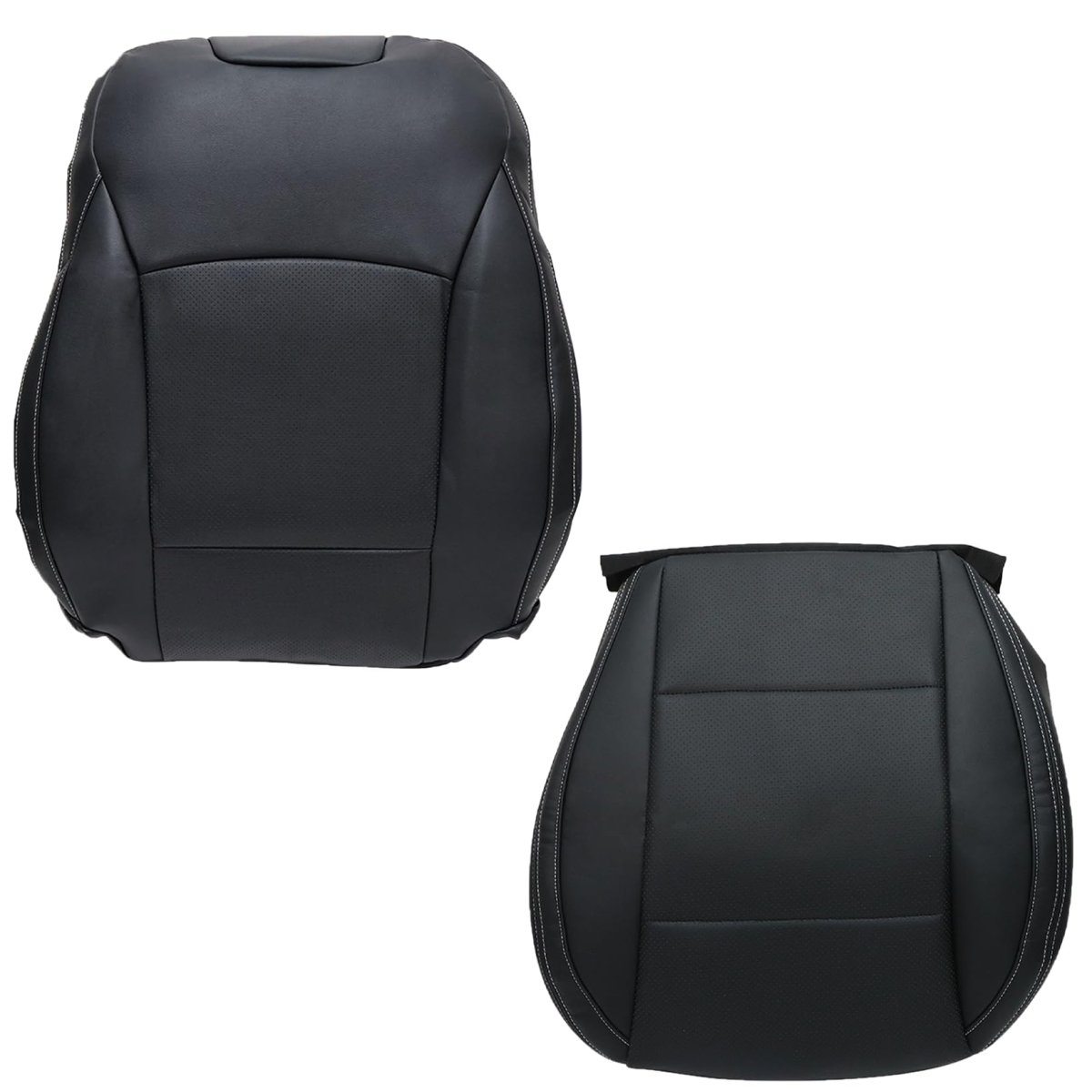 Front Driver Side Bottom And Top Lean Back Perforated Microfiber Leather Replacement Seat Covers For Subaru Outback Legacy 2015