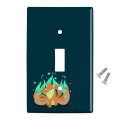 Kitsune Nine-tailed Fox Plastic Wall Decor Toggle Light Switch Plate Cover 