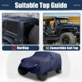 X Autohaux Suv Car Cover Fit For Jeep Wrangler Jk Jl 4 Door 2007-2021 Outdoor Waterproof Sun Dust Wind Snow Protection 210d