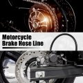 X Autohaux Brake Hose An3 28 90 Degree M10 Motorcycle Hydraulic Line Oil Pipe Fitting For Atv Motocross Racing Bike 240cm Black
