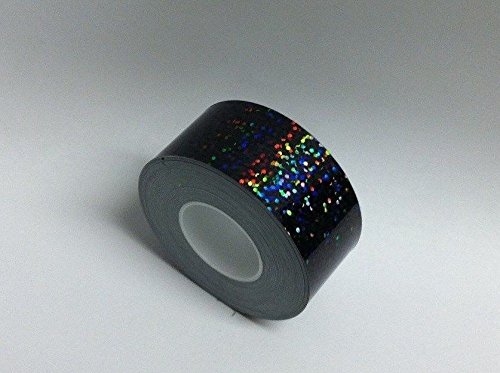 Roll Of Sparkle Tape 1 Inch X 50 Feet Holographic Glitter Sequins Black