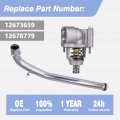 Coolant Thermostat Housing Assembly Fits For 2017-2023 Buick Lacrosse Regal Cadillac Xt5 Xt6 Chevy Blazer Gmc Acadia Replace