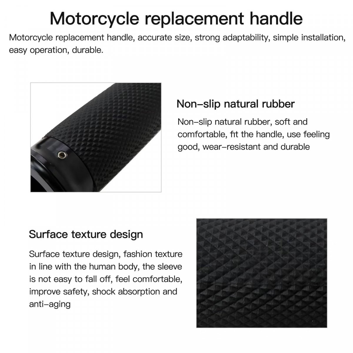 1 Pair In Motorcycle Hand Grips For Harley Davidson Sportster 883 1200 Touring Dyna Softail 1996 To 2017 Aluminum And Rubber