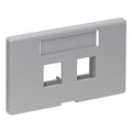 Leviton 49910-hg2 2-port Quickport Modular Furniture Faceplate Grey 