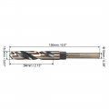 Uxcell Reduced Shank Twist Drill Bits 15 5mm High Speed Steel 4341 With 10mm 3 8 For Stainless Alloy Metal Plastic Wood