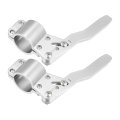 2pcs Car Turn Signal Extension Steering Wheel Rod Position Up Kit Silver Tone 