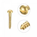 Uxcell Wood Screws M3 X 20mm Slotted Round Head Brass Self-tapping Screw 100 Pcs