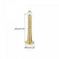 Uxcell Wood Screws M3 X 20mm Slotted Round Head Brass Self-tapping Screw 100 Pcs
