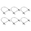 M8 Round U-bolts 6 Sets 63mm 2 48 Inner Width 92mm 3 62 Length 201 Stainless Steel U-clamp Bolt With Plates Nuts For Automobile 