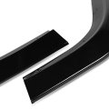 Auto Dynasty 3pcs Flat Wedge Car Front Bumper Lips Spoiler Wing Body Kit Compatible With Dodge Challenger Sxt 15-22 Gloss Black