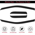 4pcs Side Window Deflectors Ford F-150 2009 To 2014 Outside Mount Rain Guards With Smoked Tint Tape On Shades For Fresh Air And