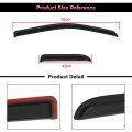 4pcs Side Window Deflectors Ford F-150 2009 To 2014 Outside Mount Rain Guards With Smoked Tint Tape On Shades For Fresh Air And