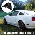 X Autohaux 1 Pair Car Rear Side Window Louvers Cover With 5 Vents Ford For Mustang 2015-2019 Black