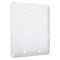 Taymac Wrw-bb Maxi Princess Metallic Wallplate With Blank Two Gang White Smooth 