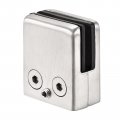 Glass Clamp Adjustable 8-10mm Thickness 48x43mm 304 Stainless Steel Flat Back Square Bracket Clip For Balustrade Staircase 