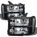 Tlaps 7422457987988 For 2007-2013 Gmc Sierra 1500 2007-2014 2500 3500 Hd Black Housing Headlights 