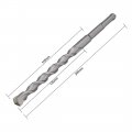Uxcell Masonry Drill Bit 14mm X 200mm Carbide Tipped Rotary Hammer 10mm Round Shank For Impact