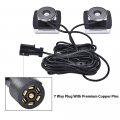 G-plus 2pcs Magnetic Led Trailer Towing Light Kit 24ft Cable With 7 Pin Plug Fit For 5 Wire Systems Standard Rvs Campers Trucks