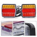 2pcs Magnetic Led Trailer Towing Light Kit 24ft Cable With 7 Pin Plug Fit For 5 Wire Systems Standard Rvs Campers Trucks Utes