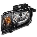 Headlight Assembly Fit 2010-2013 For Chevy Camaro Black Housing Clear Lens Left
