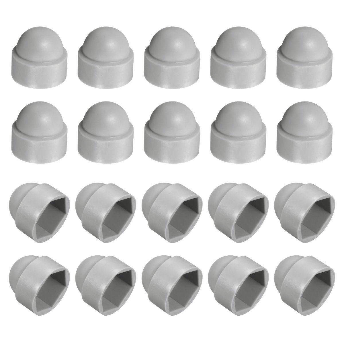 Nut Protection Cap 20pcs M14x21x24mm Plastic Hexagonal Screw Dome Acorn Hex Head Bolt Covers Waterproof Decorative Caps Grey