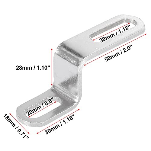 Motoforti 20mm 30mm 0 8 1 18 Motorcycle Exhaust Pipe Bracket Z Shape Muffler Mounting Clamp Stainless Steel Silver Tone